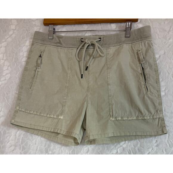 JAMES PERSE Zip Pocket Utility Short Cotton Granite Stone Sage Size 3 (US 8-10) - Picture 1 of 8